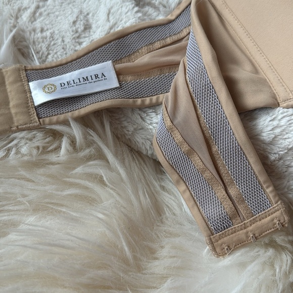 New 38D DELIMIRA Strapless Underwire Minimizer Bra Plus Size Support nude beige - Picture 8 of 11